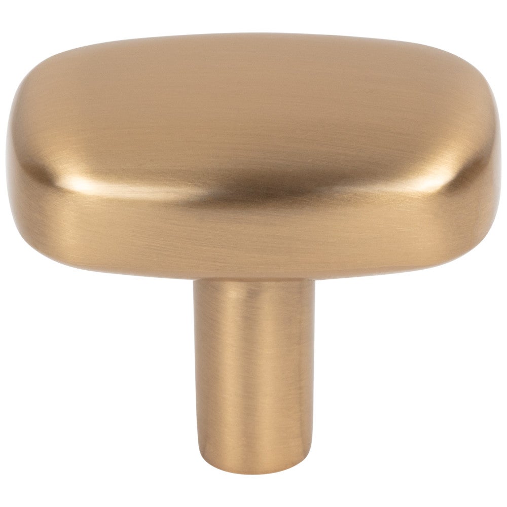 Hardware Resources 1-1/2" Rounded Rectangle Overall Length Satin Nickel Loxley Cabinet Knob