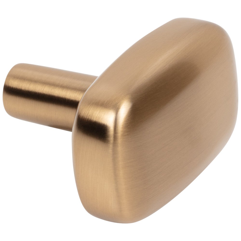 Hardware Resources 1-1/2" Rounded Rectangle Overall Length Satin Nickel Loxley Cabinet Knob