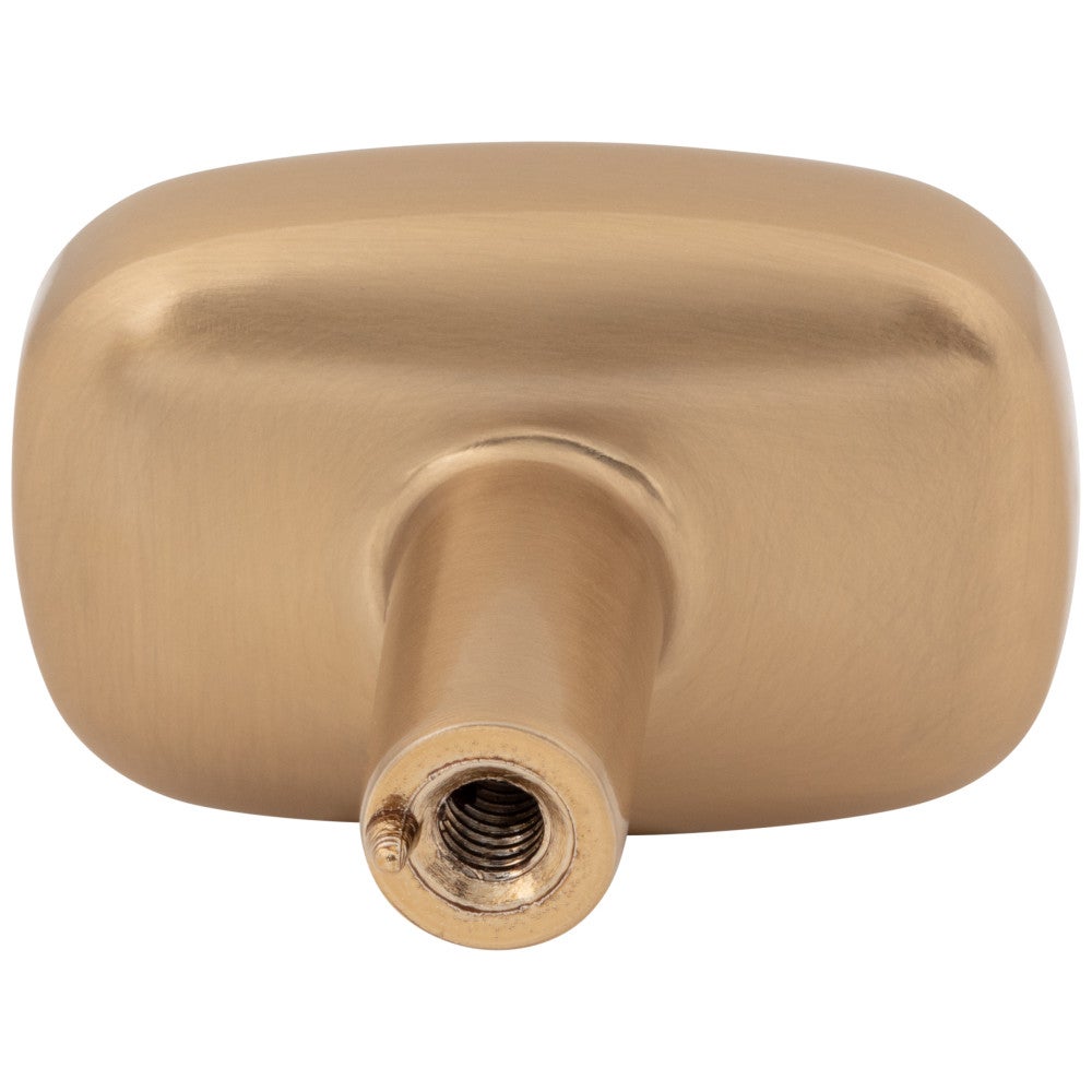 Hardware Resources 1-1/2" Rounded Rectangle Overall Length Satin Nickel Loxley Cabinet Knob