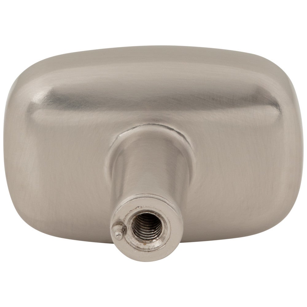 Hardware Resources 1-1/2" Rounded Rectangle Overall Length Satin Nickel Loxley Cabinet Knob