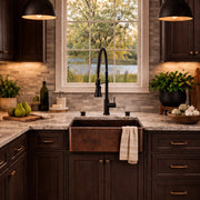 MAIDSTONE 27 Inch Single Bowl Copper Farmhouse Sink