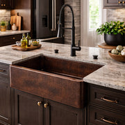 MAIDSTONE 36 Inch Single Bowl Copper Farmhouse Sink