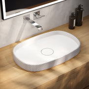 MAIDSTONE Vertical Solid Surace Fluted Vessel Sink