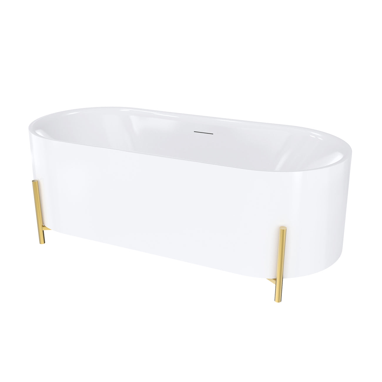 MAIDSTONE Haven 67 Inch Acrylic Double Ended Freestanding Tub