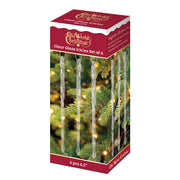 Clear Glass Icicles Ornament Set (6-Piece)