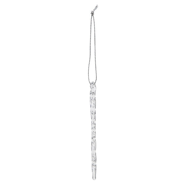 Clear Glass Icicles Ornament Set (6-Piece)