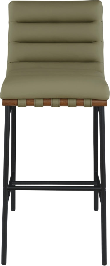 Burke Vegan Leather Upholstered Bar Stools