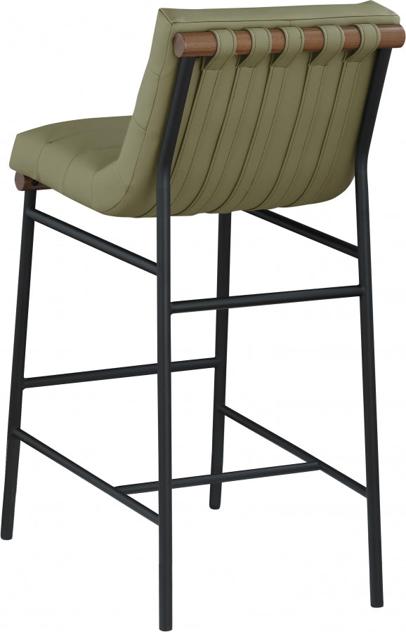 Burke Vegan Leather Upholstered Bar Stools