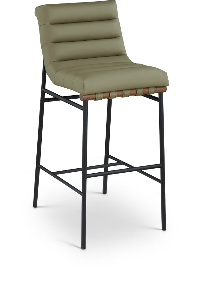 Burke Vegan Leather Upholstered Bar Stools