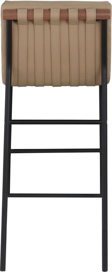 Burke Vegan Leather Upholstered Bar Stools