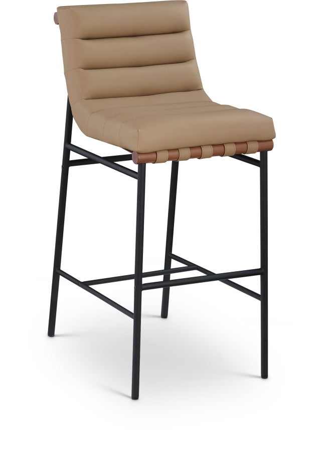 Burke Vegan Leather Upholstered Bar Stools