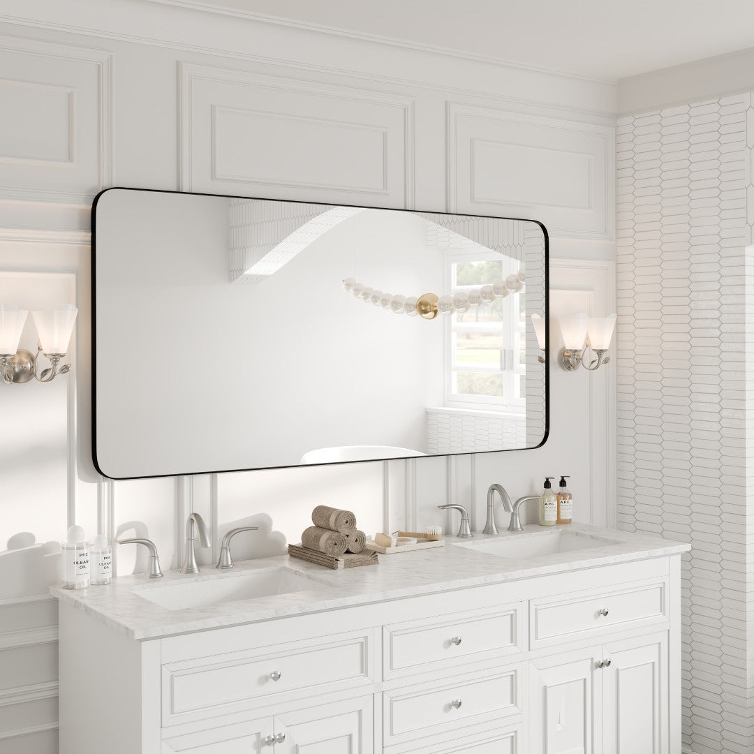 Eviva Harmony Black Metal Framed Mirror