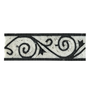 NERO MARQUINA & PURE WHITE MARBLE ART BORDER POLISHED