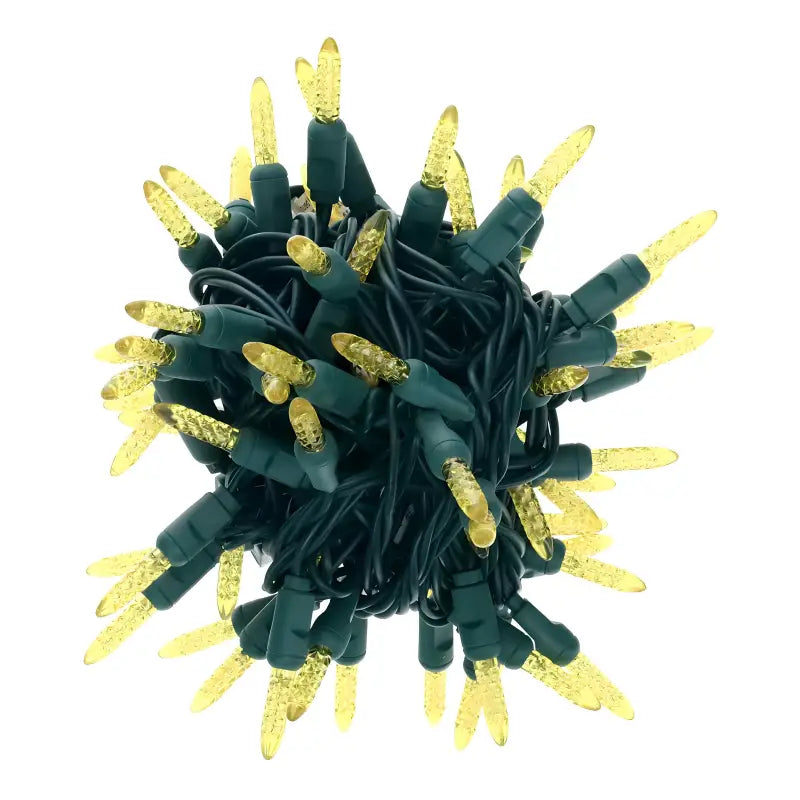 35 M5 Gold LED Christmas Lights, 4" Spacing