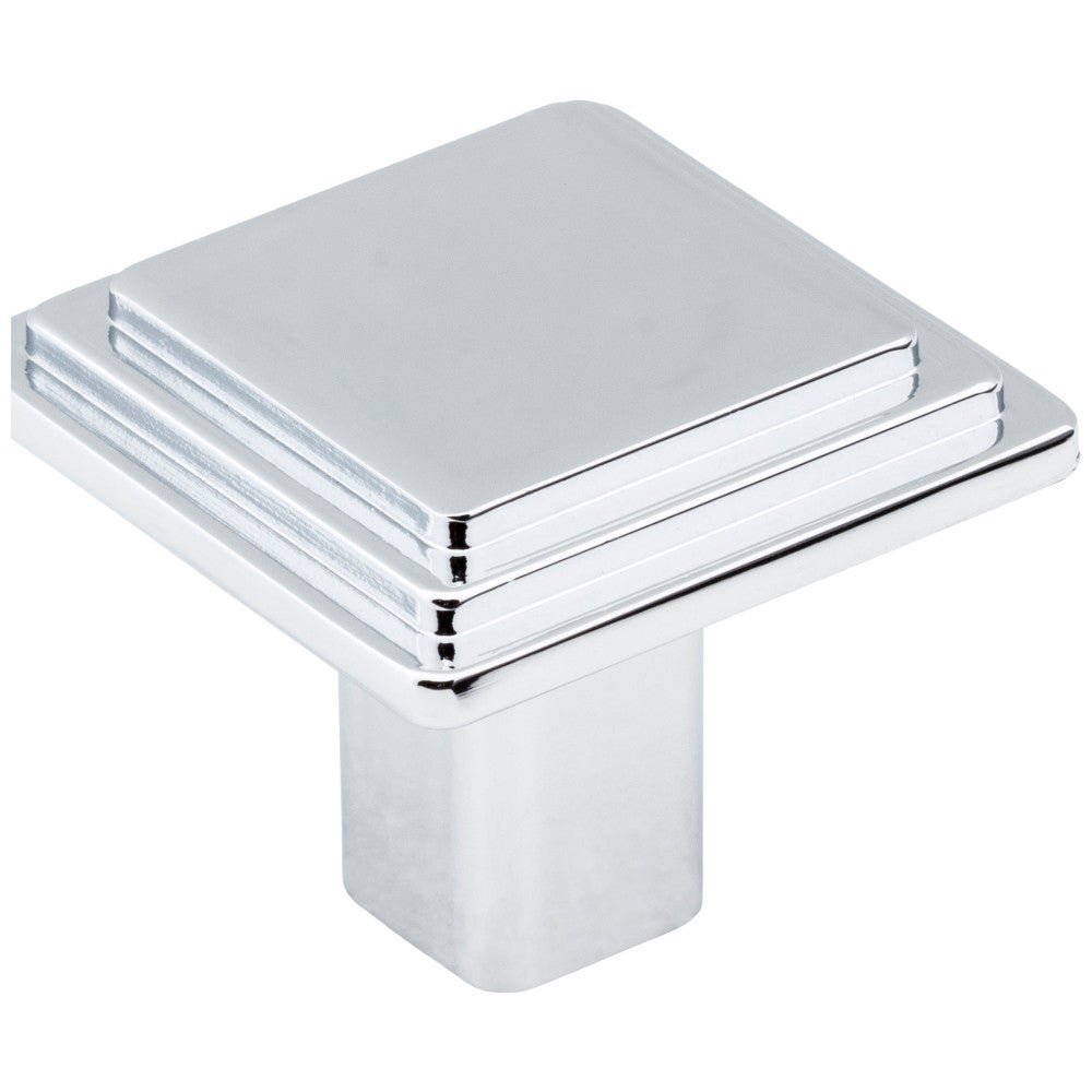 Hardware Resources 1-1/8" Overall Length Polished Chrome Square Calloway Cabinet Knob