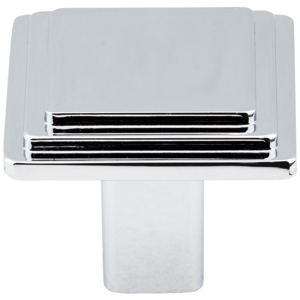 Hardware Resources 1-1/8" Overall Length Polished Chrome Square Calloway Cabinet Knob