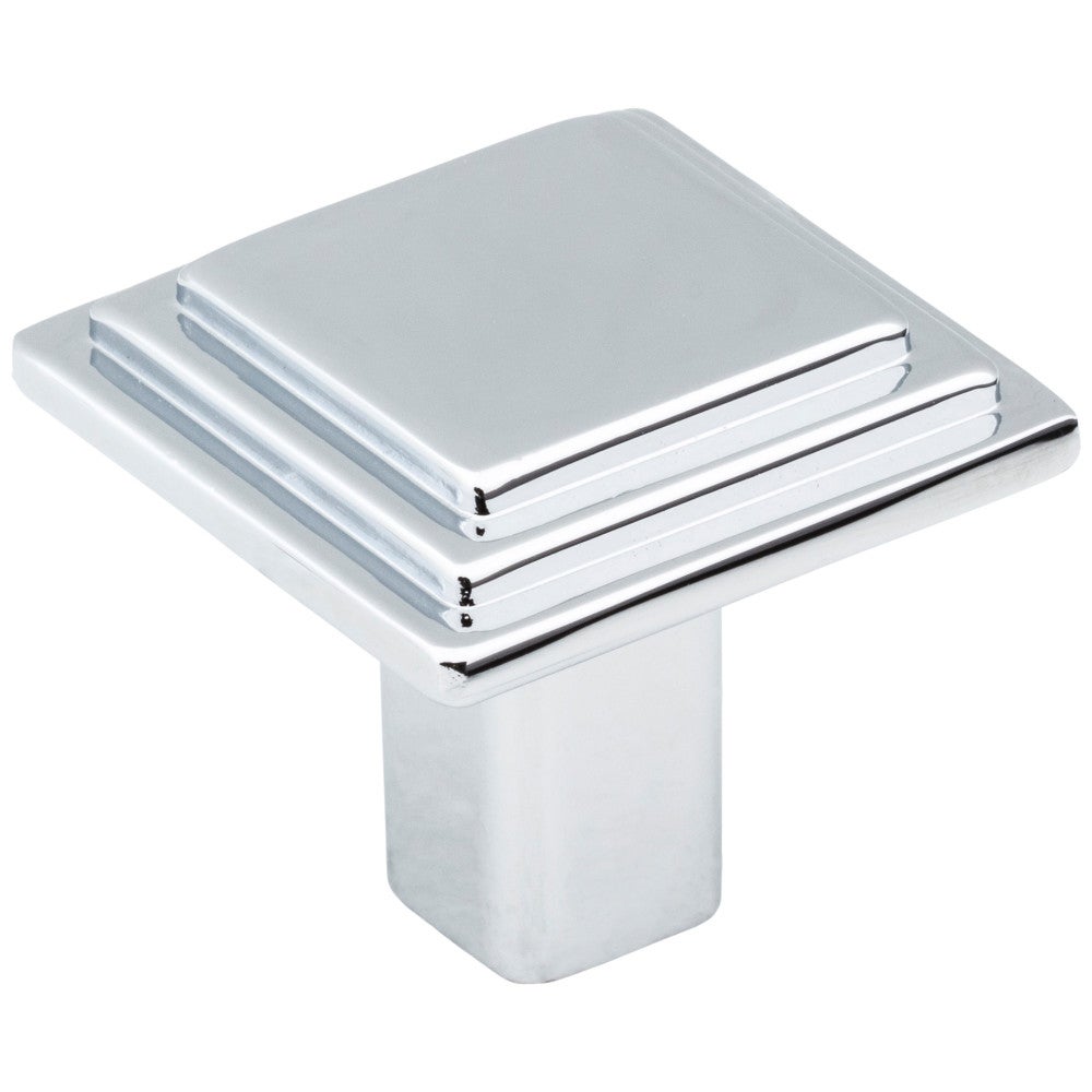 Hardware Resources 1-1/8" Overall Length Polished Chrome Square Calloway Cabinet Knob