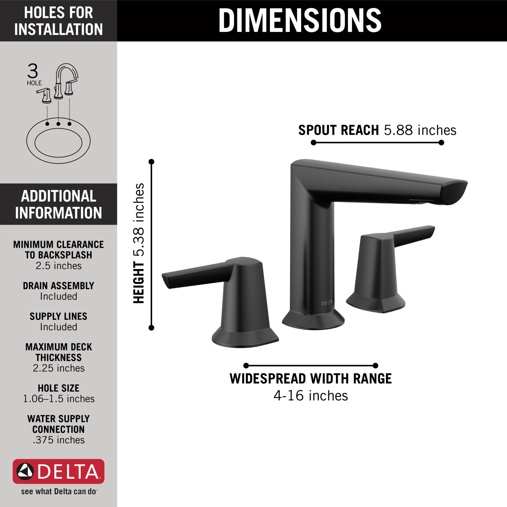 Delta Galeon™ Two Handle Widespread Bathroom Faucet
