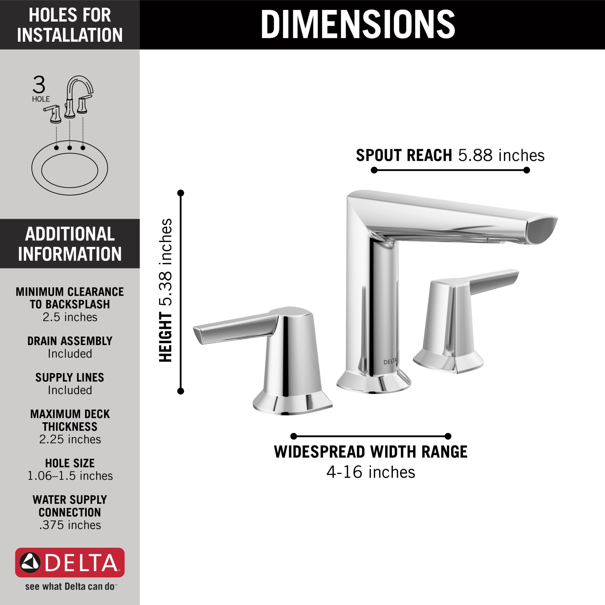 Delta Galeon™ Two Handle Widespread Bathroom Faucet
