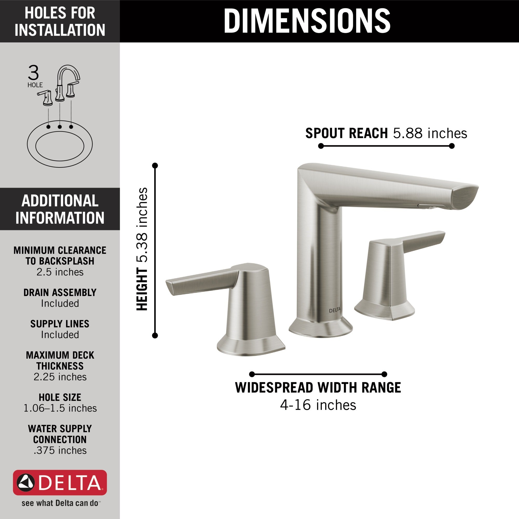 Delta Galeon™ Two Handle Widespread Bathroom Faucet
