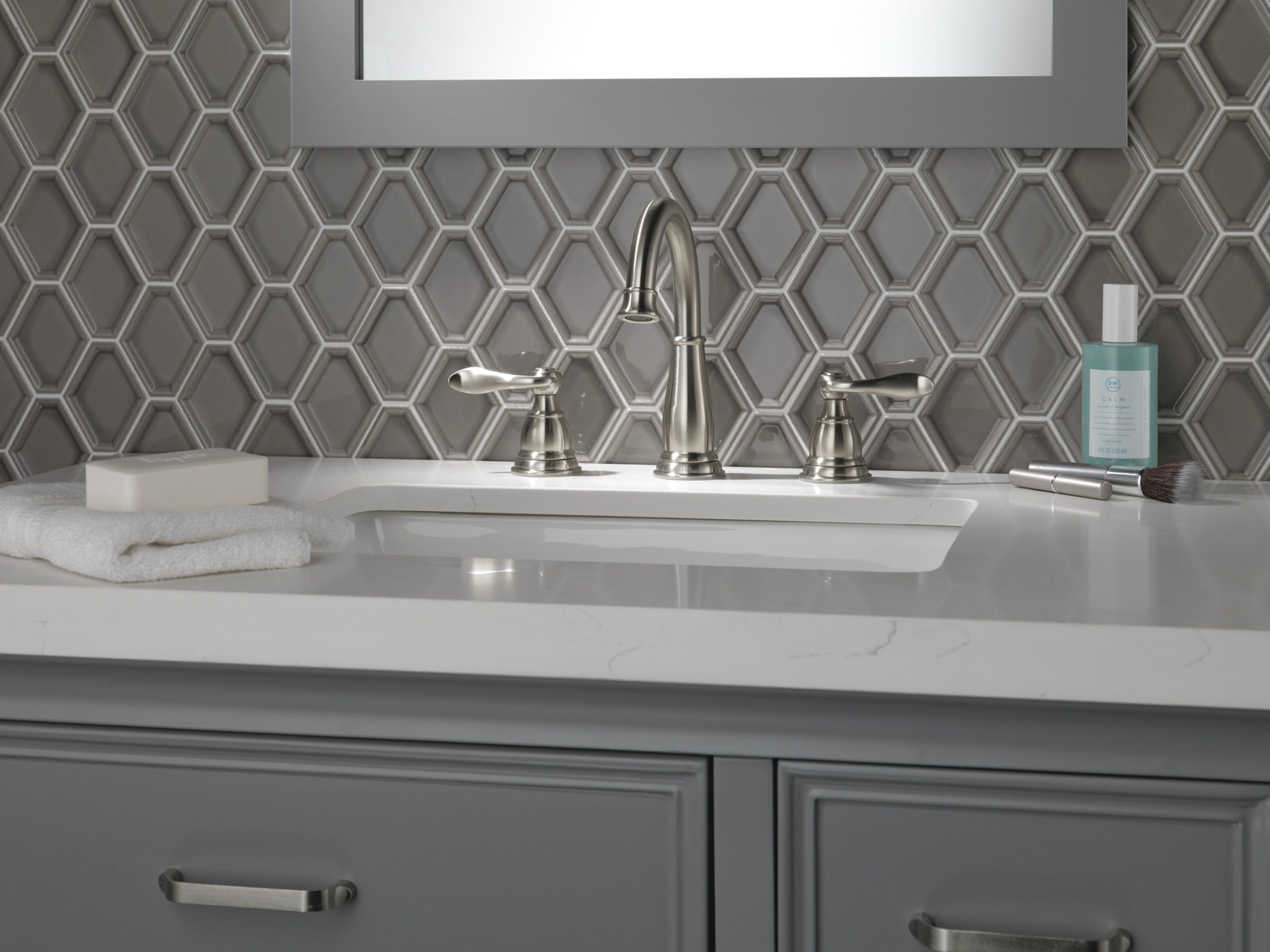 Delta Windemere® Two Handle Widespread Bathroom Faucet
