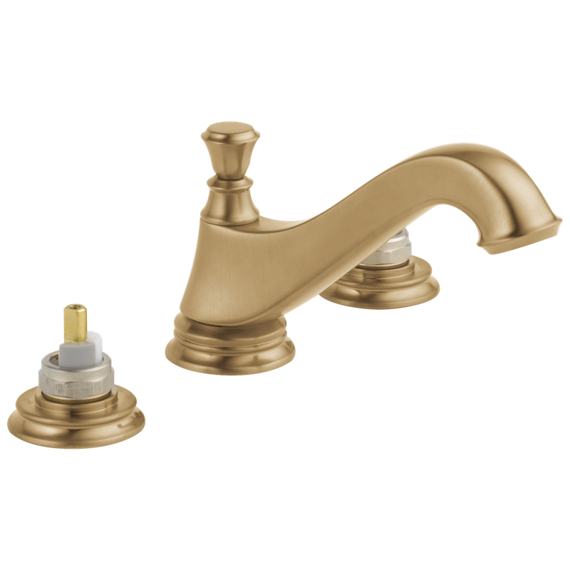 Delta Cassidy® Two Handle Widespread Bathroom Faucet - Low Arc Spout - Less Handles