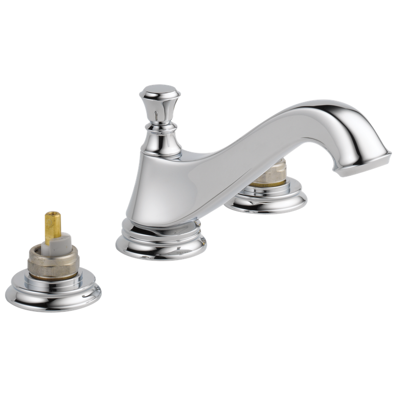 Delta Cassidy® Two Handle Widespread Bathroom Faucet - Low Arc Spout - Less Handles