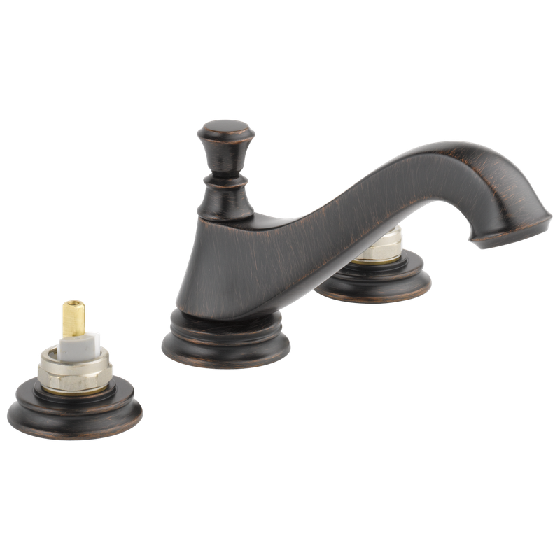 Delta Cassidy® Two Handle Widespread Bathroom Faucet - Low Arc Spout - Less Handles