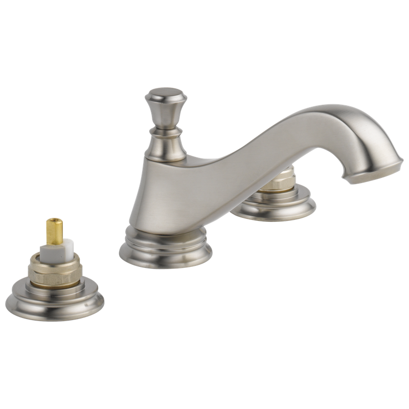 Delta Cassidy® Two Handle Widespread Bathroom Faucet - Low Arc Spout - Less Handles