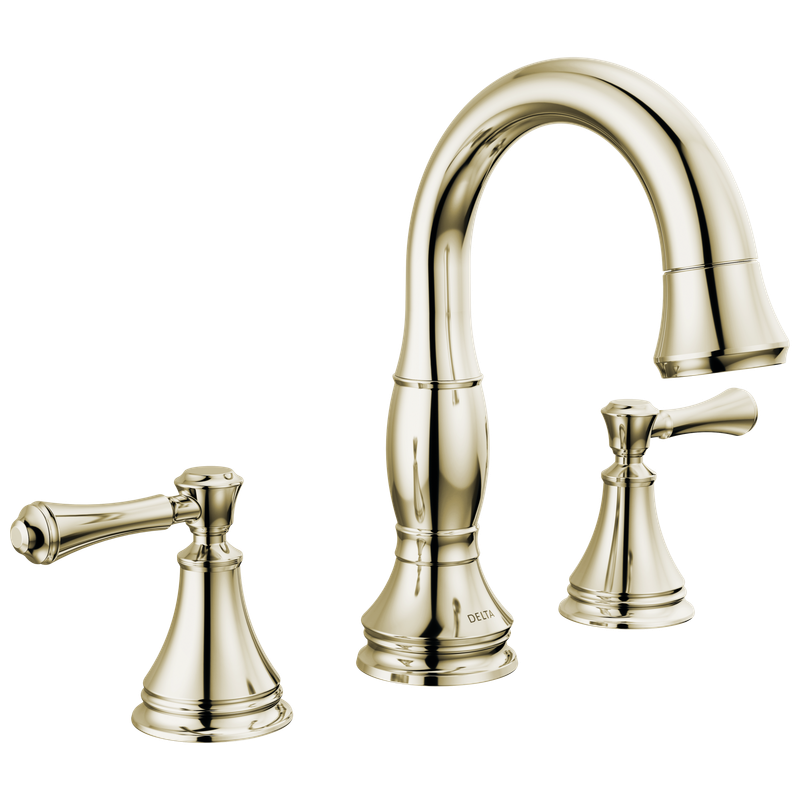 Delta Cassidy® Two Handle Widespread Pull Down Bathroom Faucet