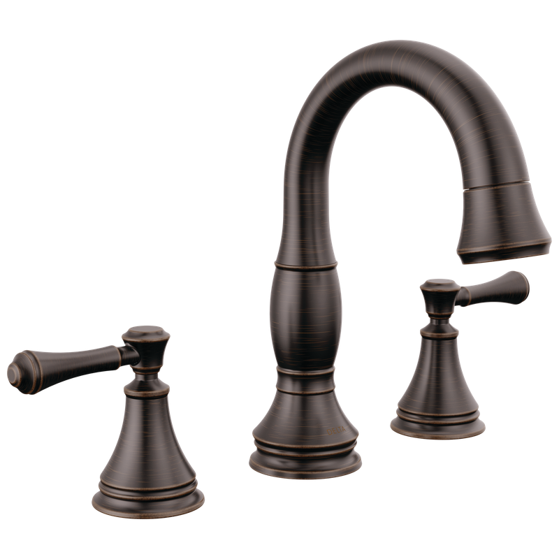 Delta Cassidy® Two Handle Widespread Pull Down Bathroom Faucet