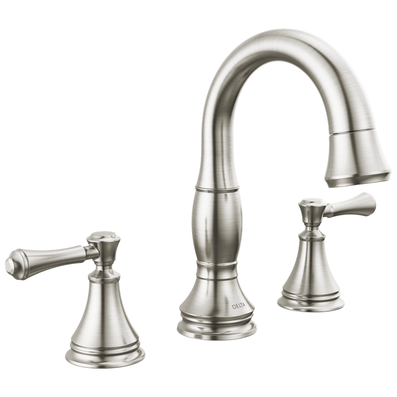 Delta Cassidy® Two Handle Widespread Pull Down Bathroom Faucet