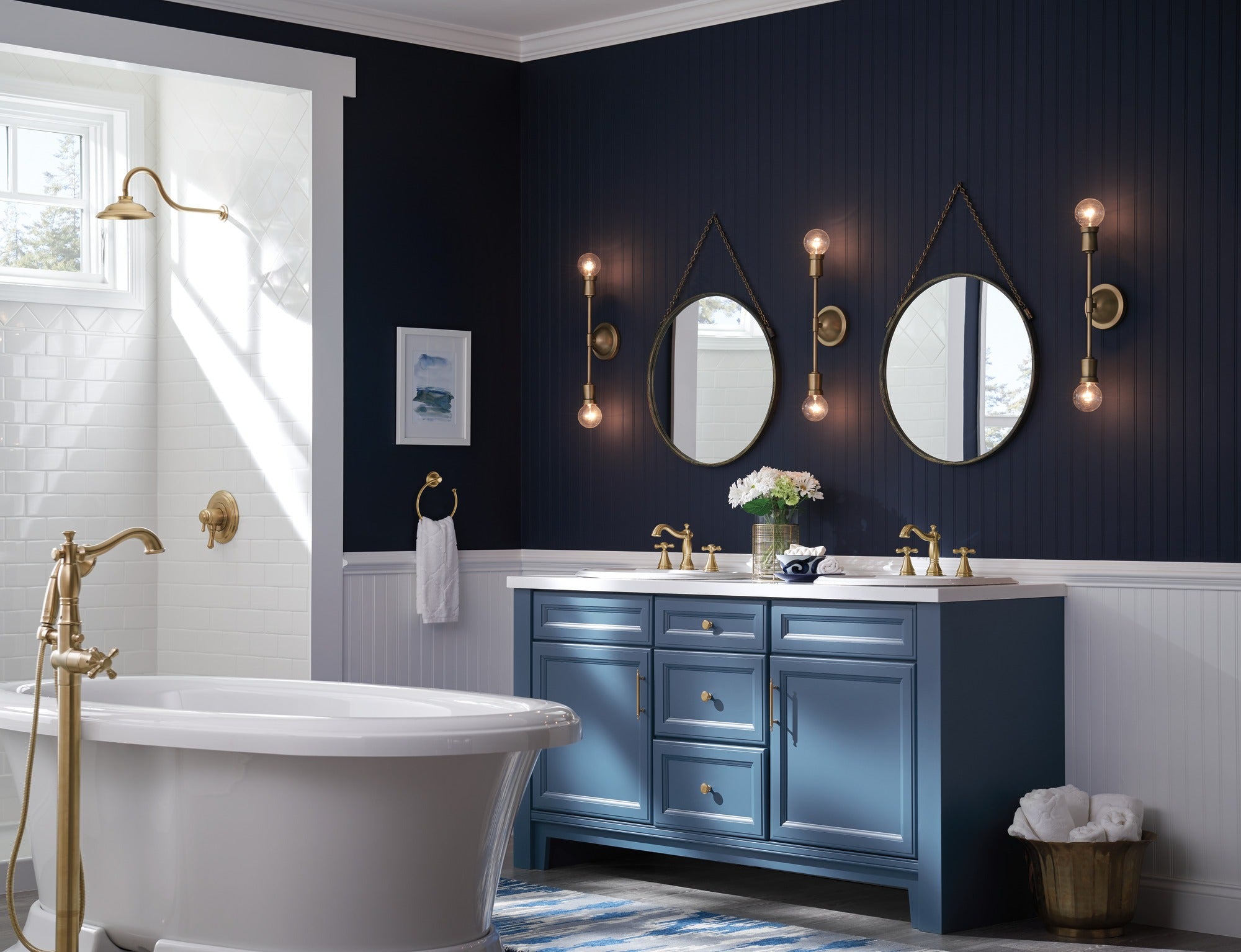 Delta Cassidy® Two Handle Widespread Bathroom Faucet - Less Handles