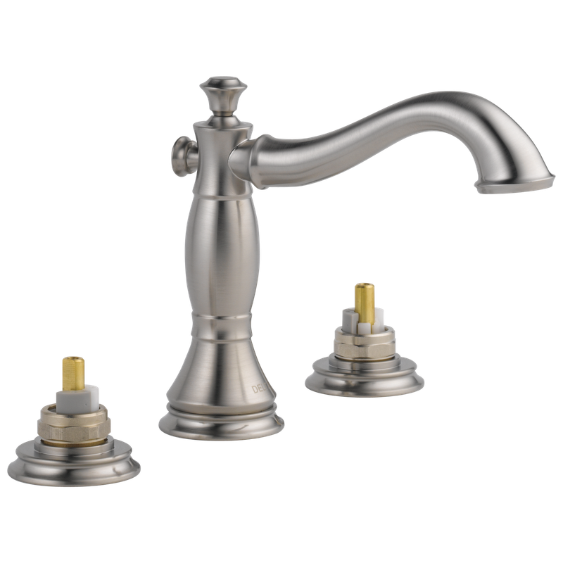 Delta Cassidy® Two Handle Widespread Bathroom Faucet - Less Handles