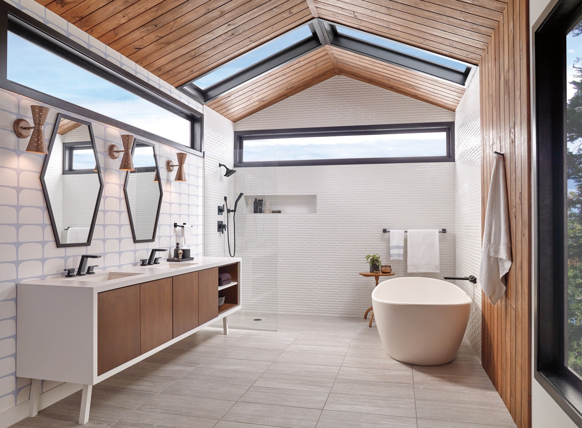 Delta Pivotal® Two Handle Wall Mounted Tub Filler