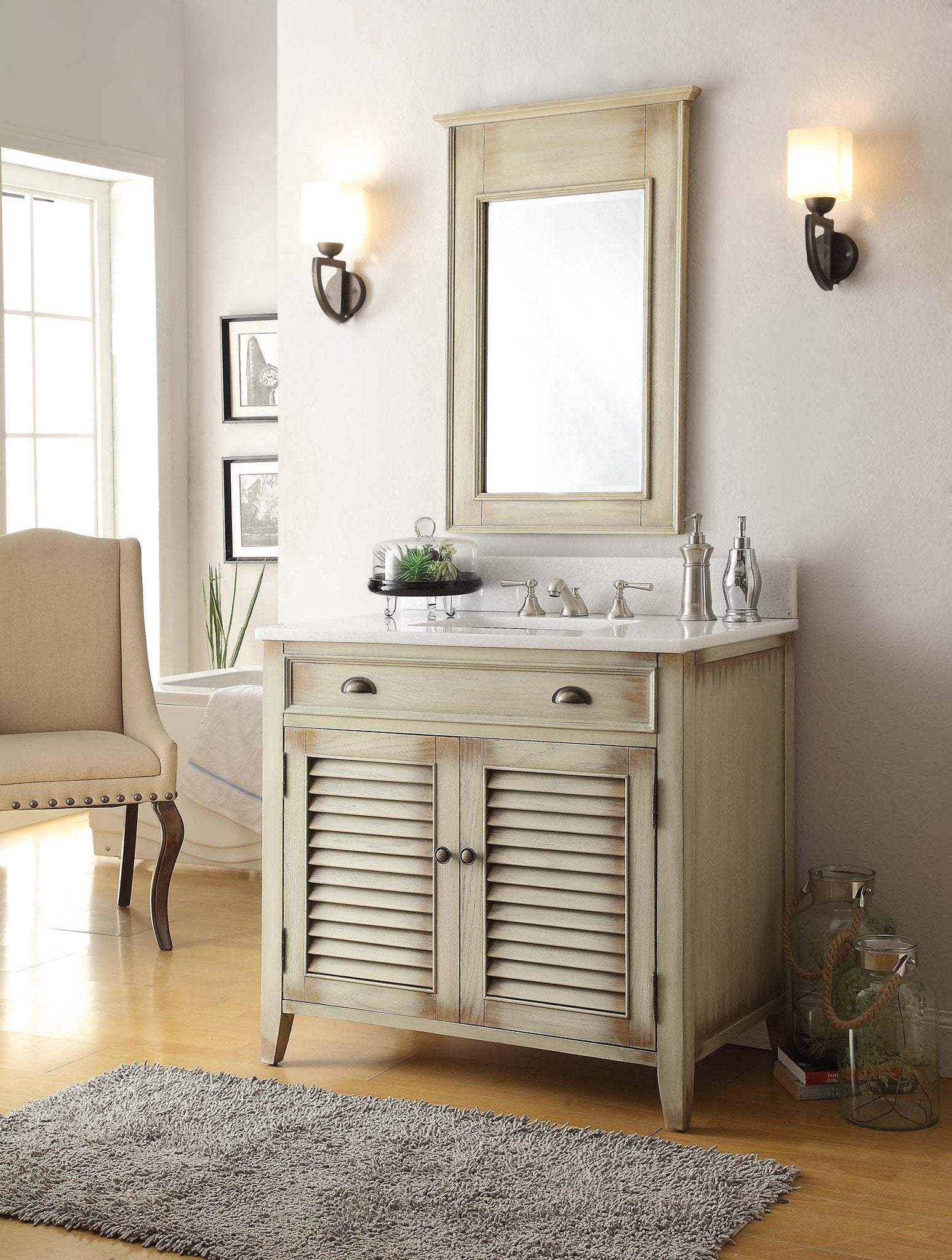 Chans Furniture CF-28324 36" Abbeville Bathroom Sink Vanity - Benton Collection