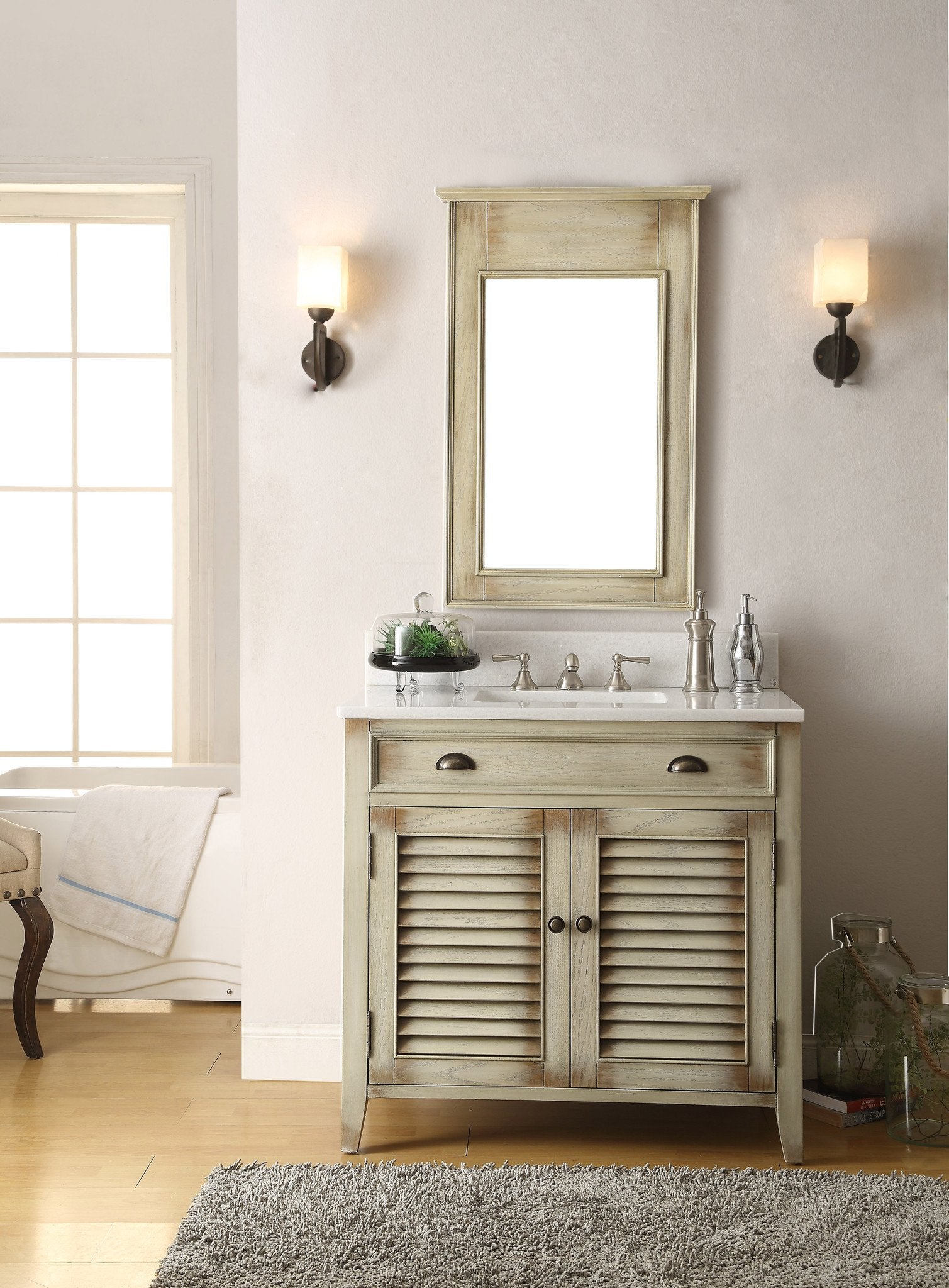 Chans Furniture CF-28324 36" Abbeville Bathroom Sink Vanity - Benton Collection