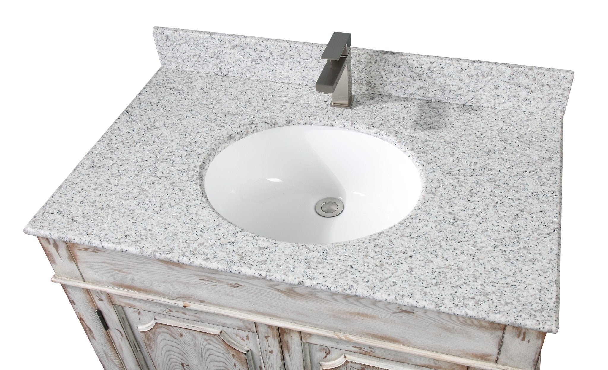 Chans Furniture RX-2215-WT 36" Benton Collection Litchfield Distressed Off White Rustic Style Bathroom Vanity