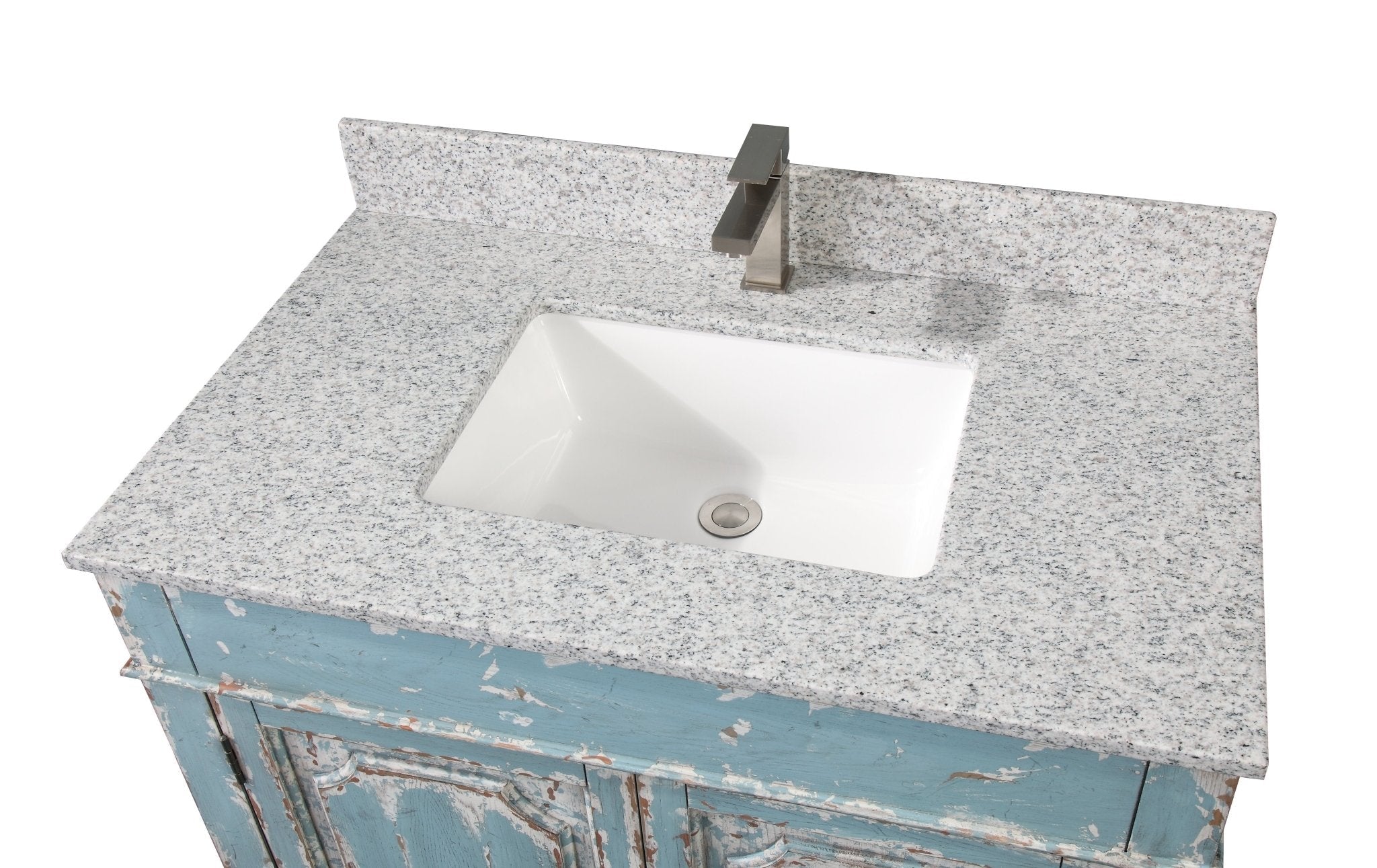 Chans Furniture RX-2211GS 36" Benton Collection Litchfield Distressed Rustic Light Blue Beach Style Bathroom Vanity