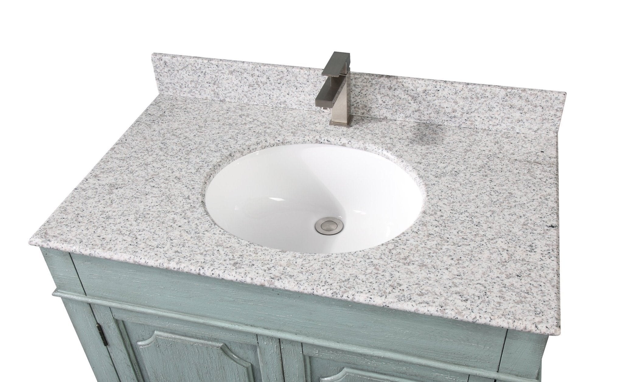 Chans Furniture RX-2218-WT 36" Benton Collection Litchfield Distressed Sage Green Bathroom Vanity