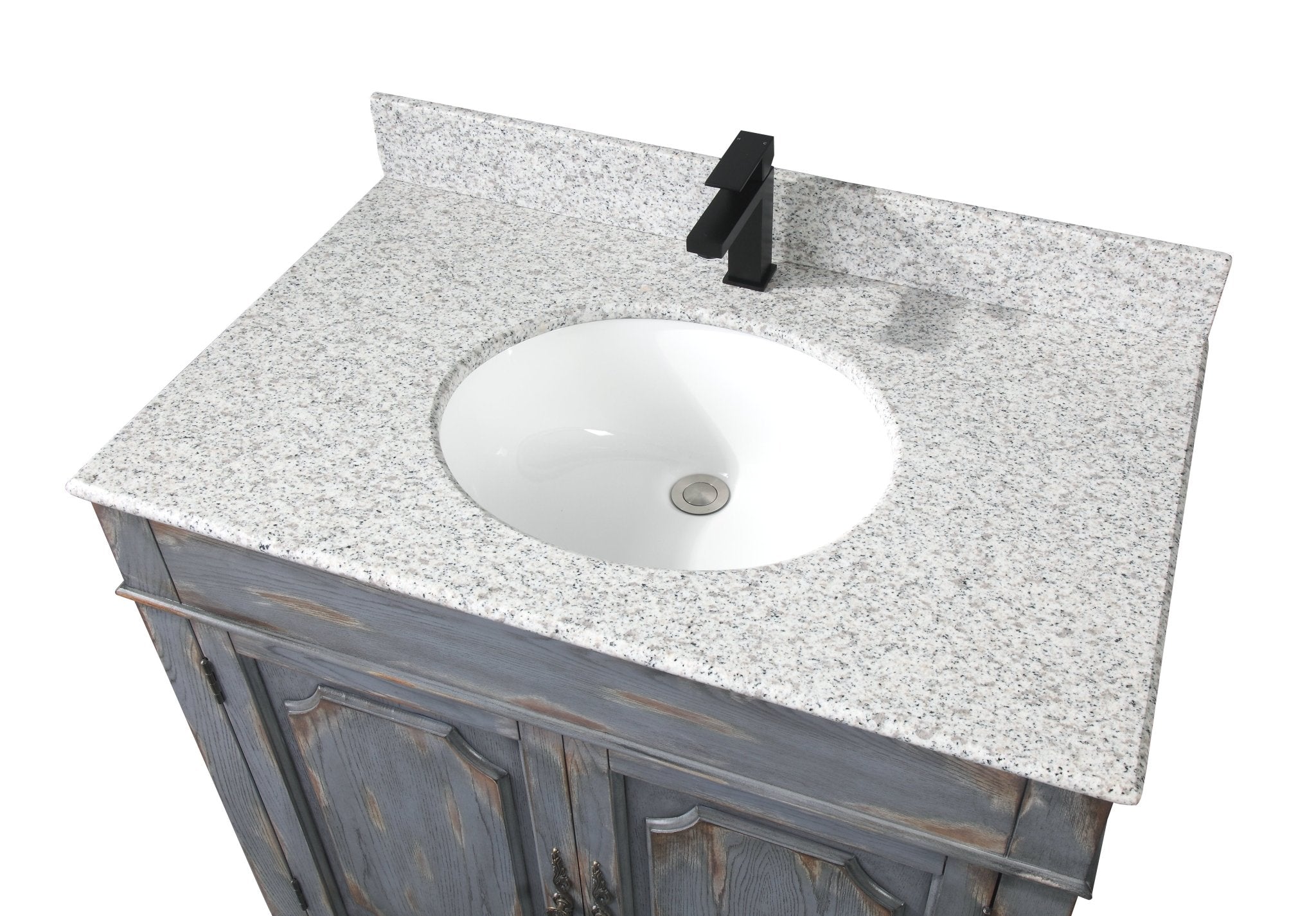 Chans Furniture RX-2217-WT 36" Benton Collection Litchfield Rustic Distressed Boho Gray Bathroom Vanity