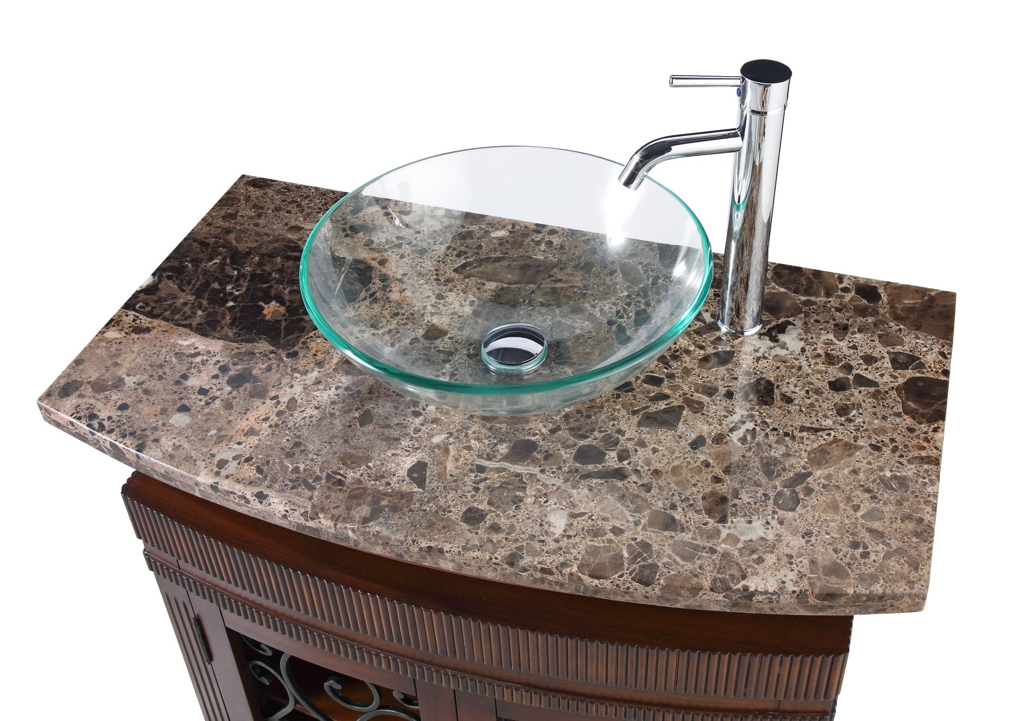 Chans Furniture Q226BN 36" Benton Collection unqiue Artturi Vessel Sink Bathroom Vanity