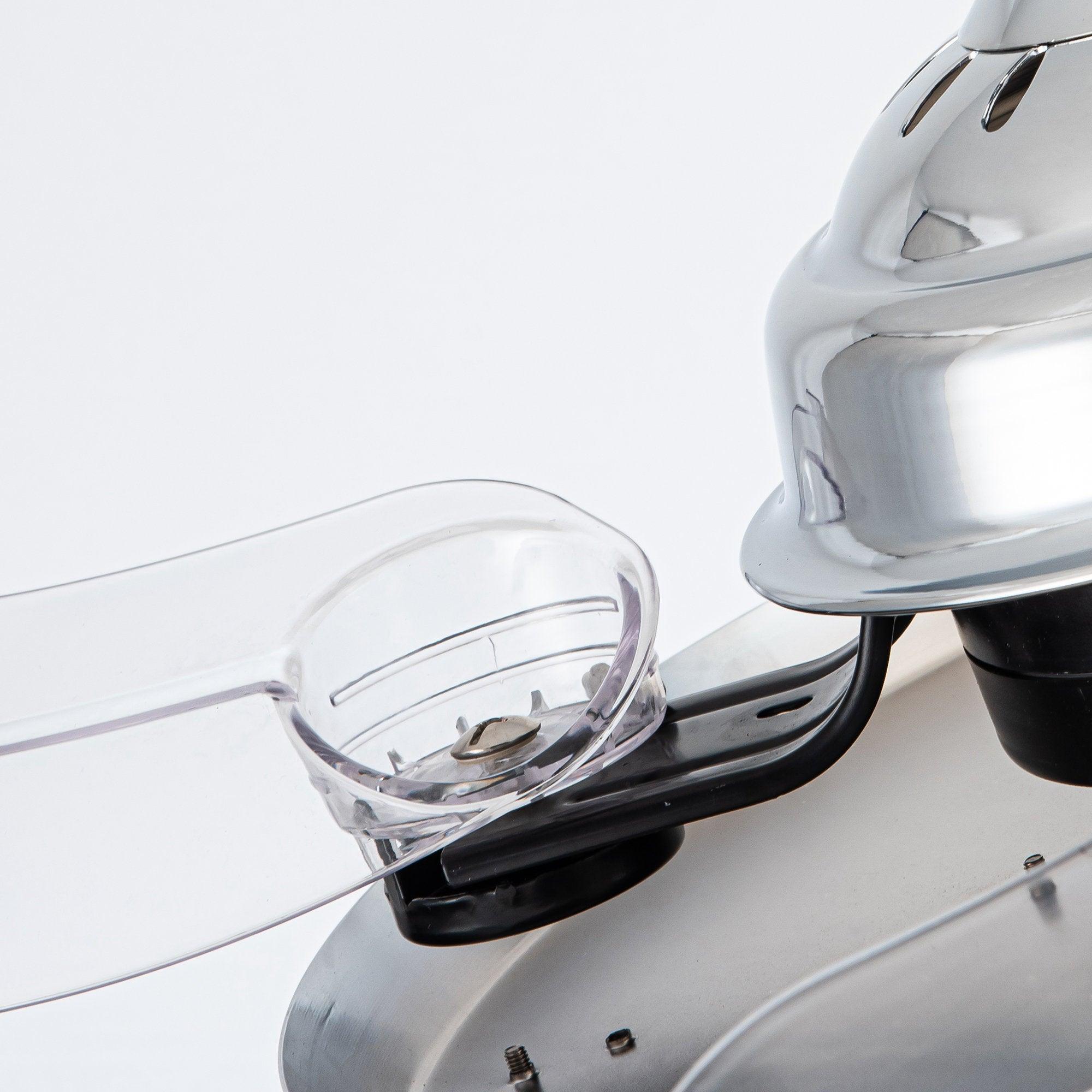 36" Broxburne Modern Chrome Downrod Mount Crystal Ceiling Fan with Lighting and Remote Control