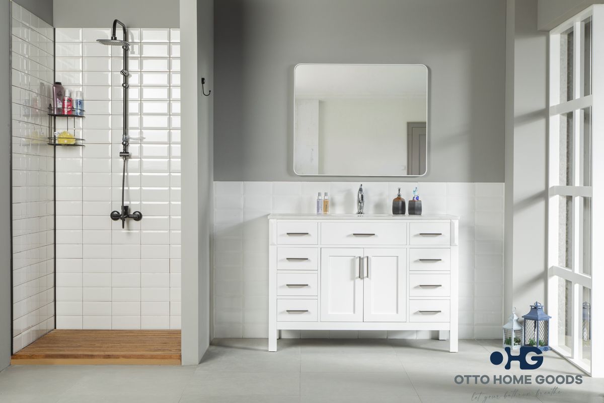 Fawna 48" White Bathroom Cabinet