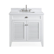Chans Furniture GD-3028Q36-QT 36 Inch Contemporary Style White Kalani Bathroom Vanity