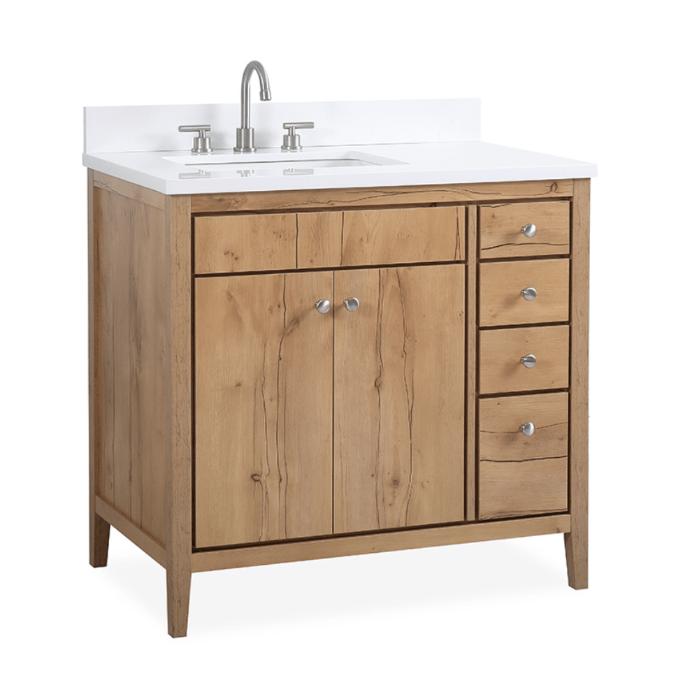 Chans Furniture 9838WD-36 36 inch Modern Style Beatrice Bathroom Sink Vanity in Wood Finish