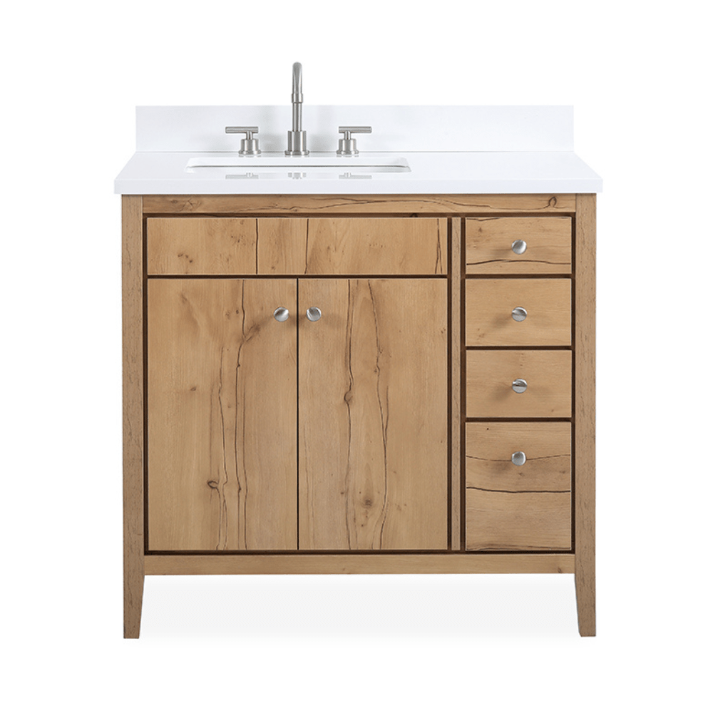Chans Furniture 9838WD-36 36 inch Modern Style Beatrice Bathroom Sink Vanity in Wood Finish