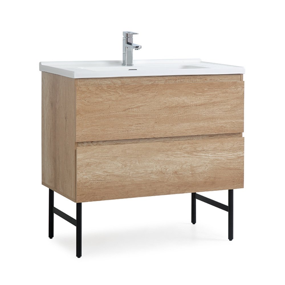 Chans Furniture GD-205WD 36 inch Modern Style Elvora Bathroom Sink Vanity