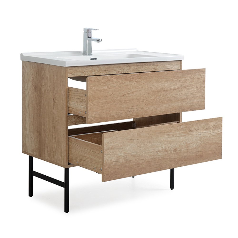 Chans Furniture GD-205WD 36 inch Modern Style Elvora Bathroom Sink Vanity