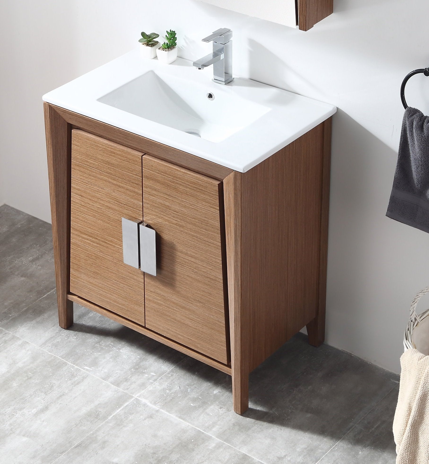Chans Furniture CL-22WV36-ZI 36" Larvotto Light Wheat Modern Bathroom Sink Vanity